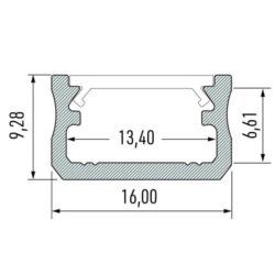 Paviršinis LED profilis A
