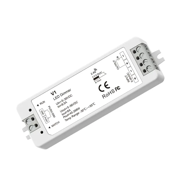 v1 LED juostos valdiklis V1 8A Push-Dim, 5-36V 8A - Image 1