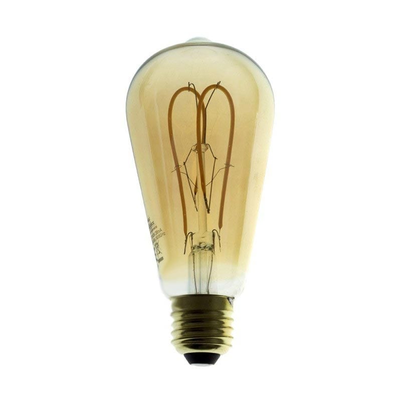5W E27 LED lemputė Vintage Curved GOLD ST64