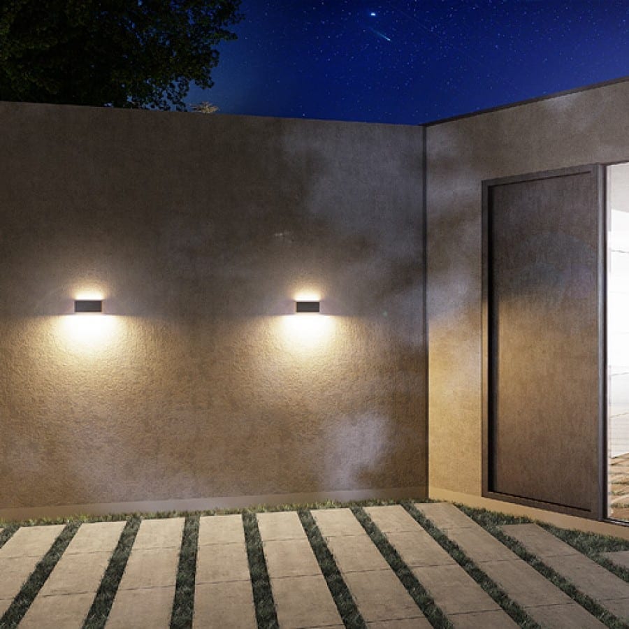 Outdoor wall lamp Woop Silver Grey