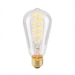 Dekoratyvinė lemputė E27 4W ST64 Spiral Clear