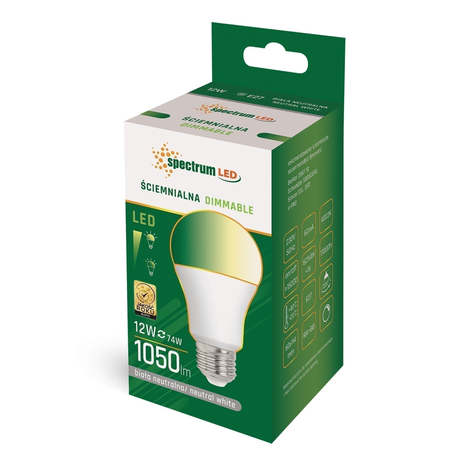 12W E27 LED bulb GLS DIM