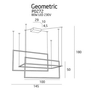 Pakabinamas LED šviestuvas Geometric P0272