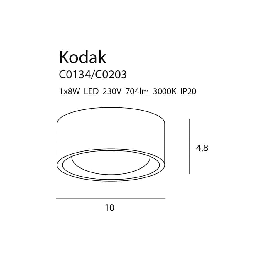 Lubinis LED šviestuvas Kodak C0203