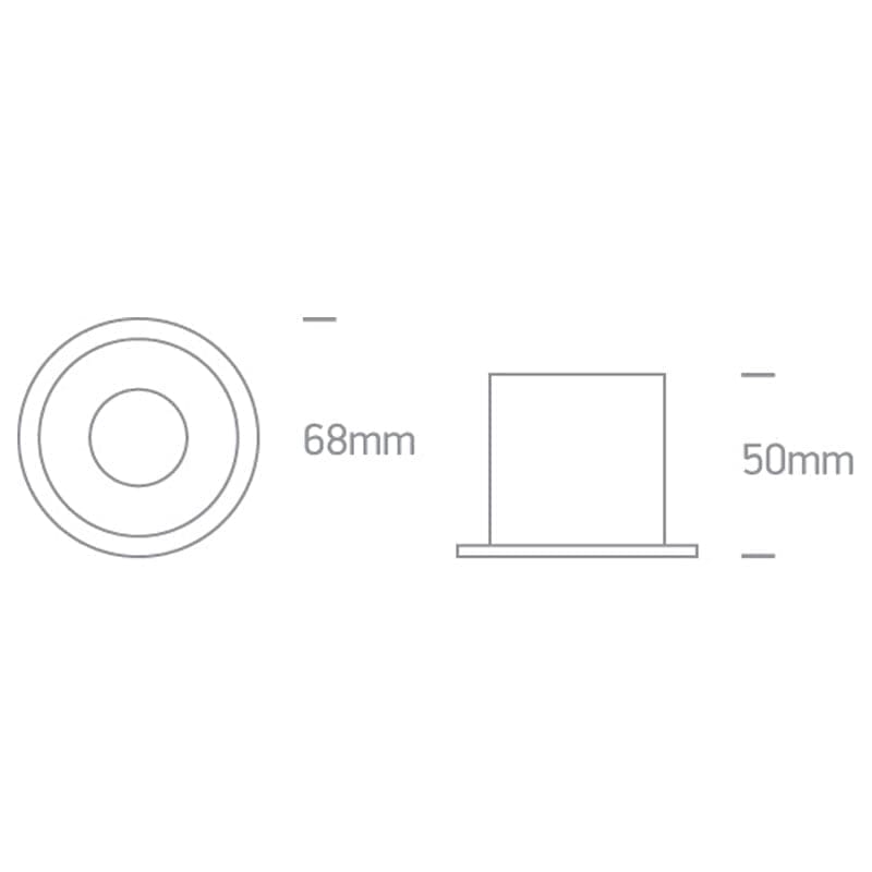 Built-in lamp 10105D8/W/B dimensions