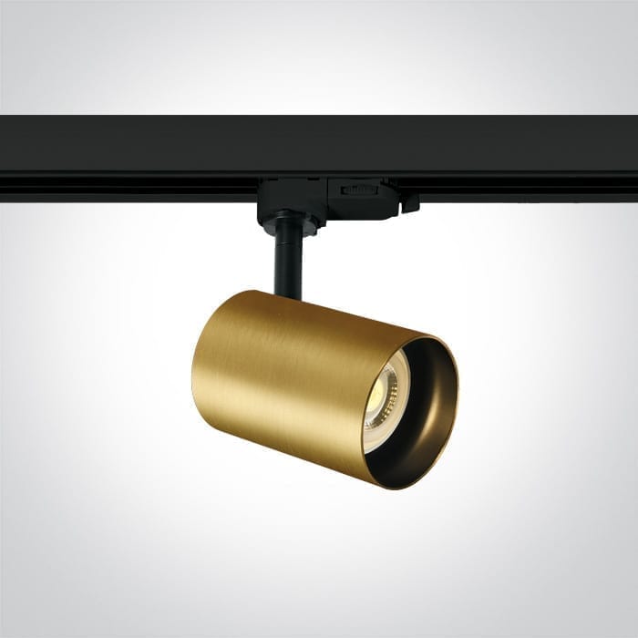 Track system lamp Round 65105NT/BBS Brushed brass