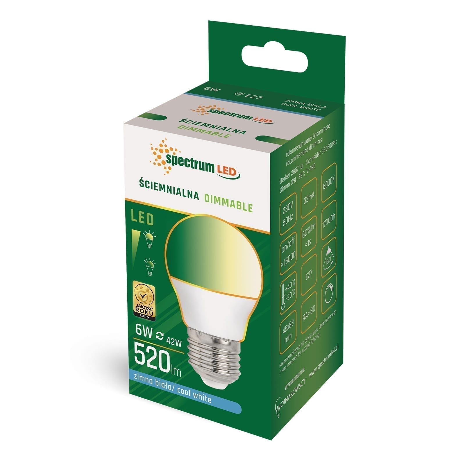 Išmanioji LED lemputė GLS 5W E27, 2700K-6000K CCT