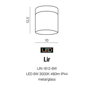 6W LED panelė KENTAU R 3000K, šiltai balta