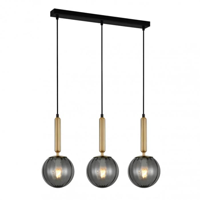 Hanging lamp Ravena 3L with tinted glass