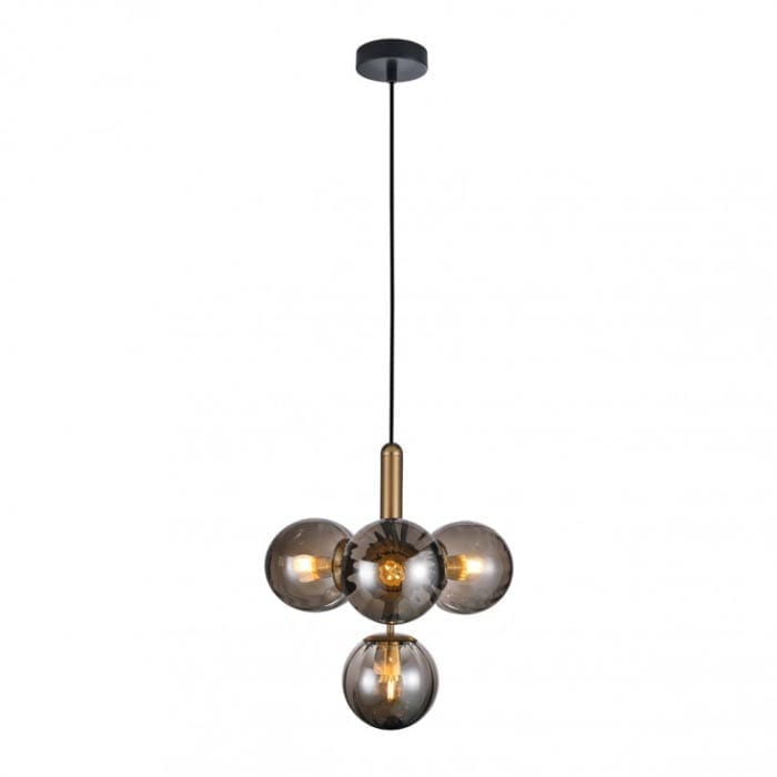 Hanging lamp Ravena 4 with tinted glass