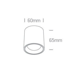 Lubinis LED šviestuvas 12107K/W/W DIMM matmenys