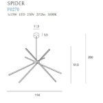Pakabinamas šviestuvas Spider Juodas - Image 3