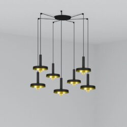 Hanging lamp Whizz 7 black