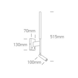 Sieninis LED šviestuvas 65144/B/W