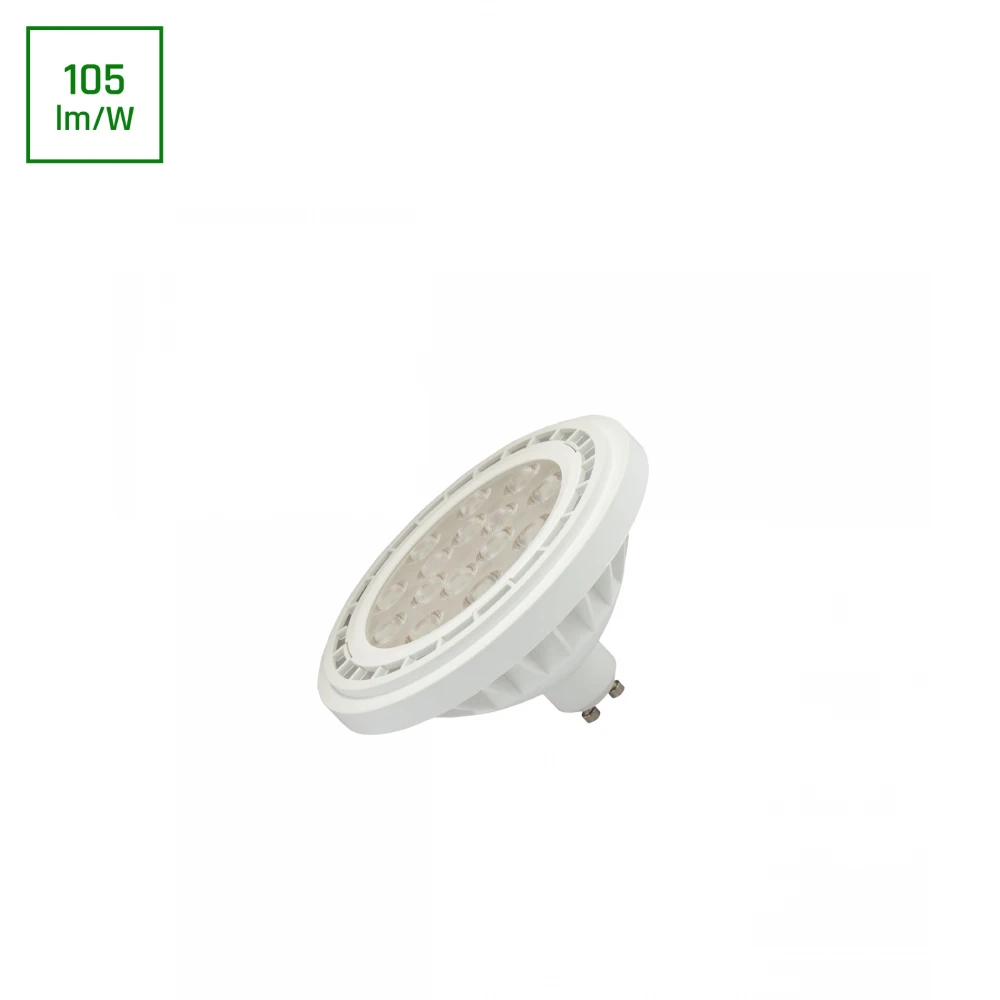 15W 3000K GU10 LED lemputė AR111 W 45°, šiltai balta