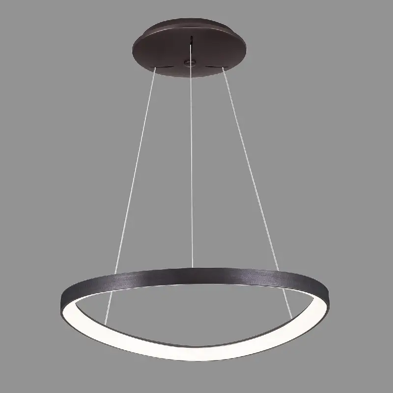 Suspended LED lamp Morfi coffee color