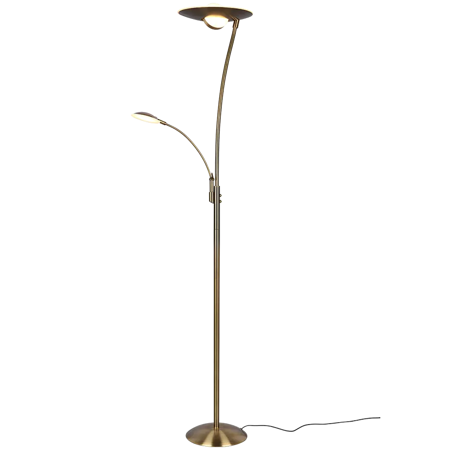 Standing LED lamp Granby aged brass