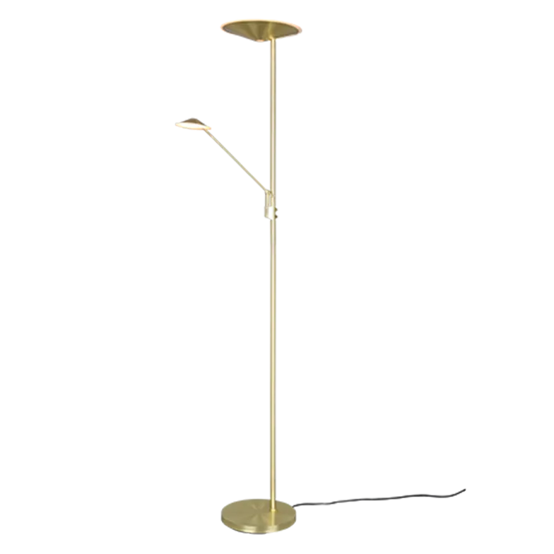 Standing LED lamp Brantford matt brass