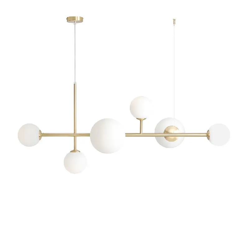 Hanging lamp Dione 6 brass