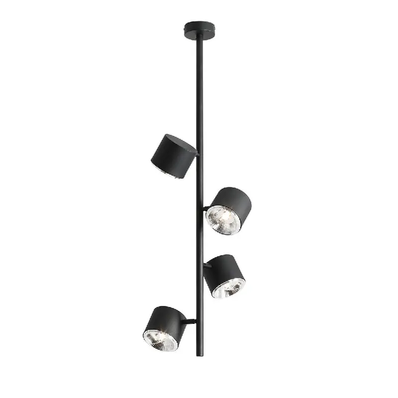 Hanging vertical lamp Bot 4 black
