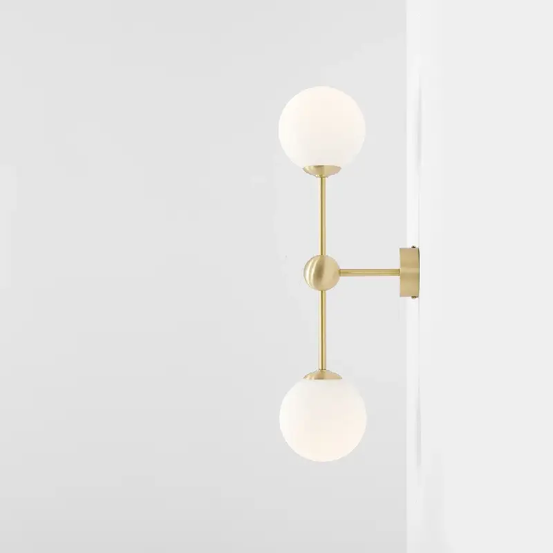 Lamp White Pearl S brass