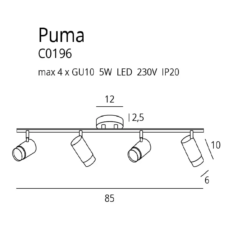 Ceiling lamp Puma C0196
