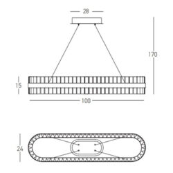 Pakabinamas LED šviestuvas 22041