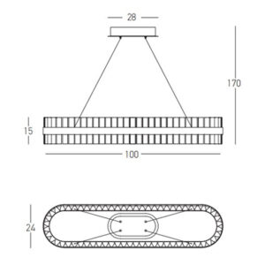 Pakabinamas LED šviestuvas 22041