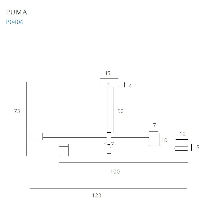 Pakabinamas šviestuvas LED Puma P0406