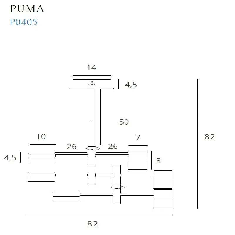Pakabinamas šviestuvas LED Puma P0405