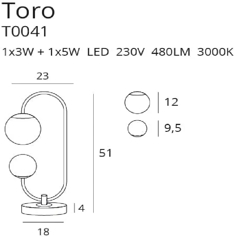 Stalinis šviestuvas TORO T0041