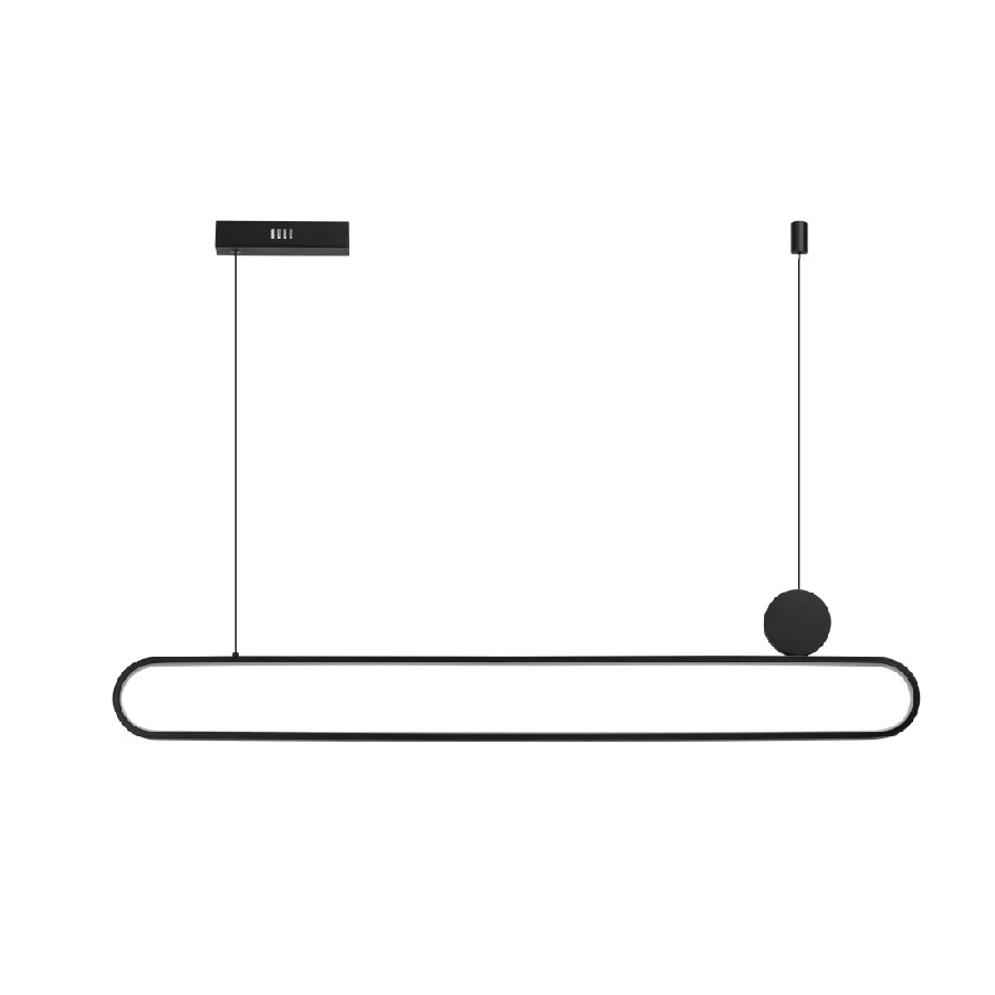Hanging lamp Nicodemo Black + remote control