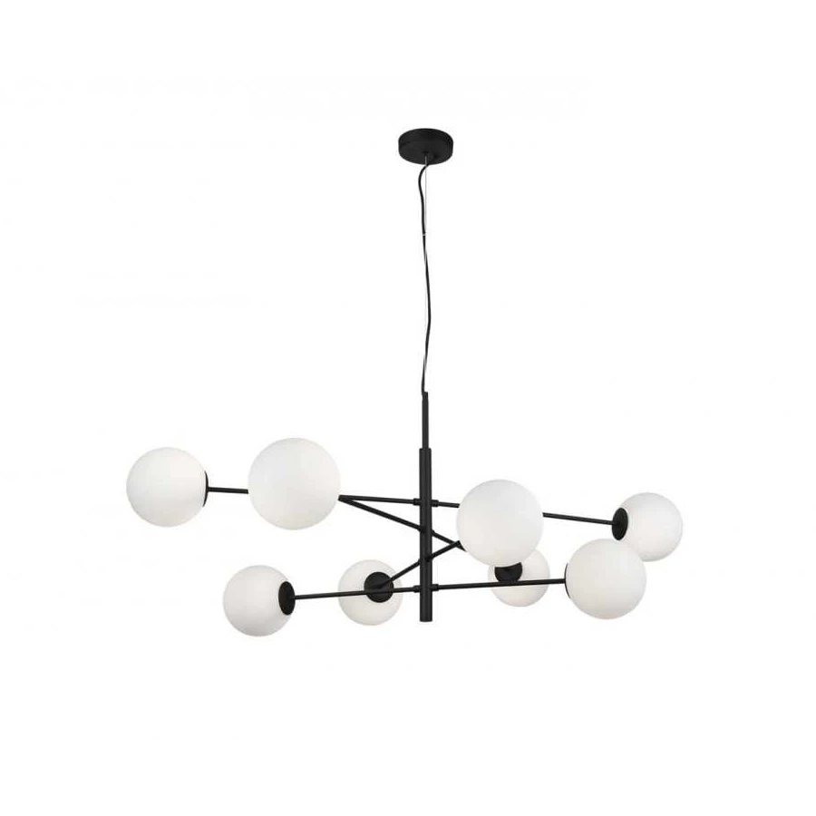 Hanging lamp Oviedo 8 Black