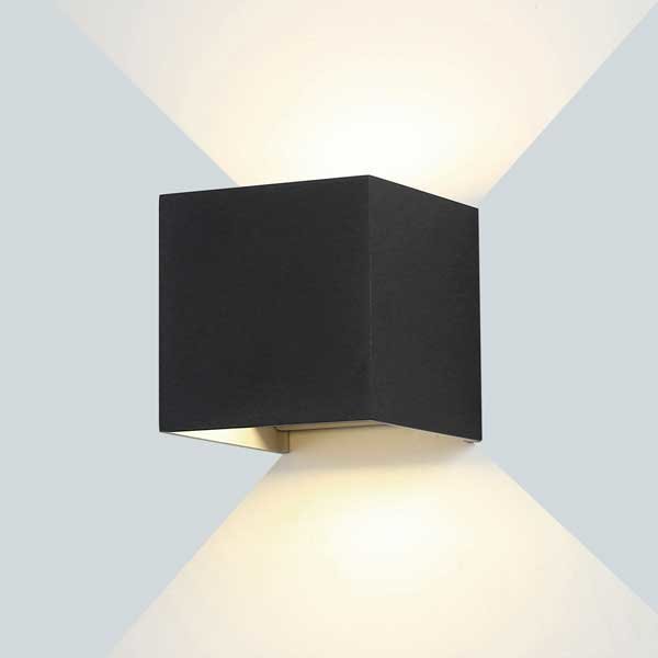 Outdoor wall lamp WL12-A1, black