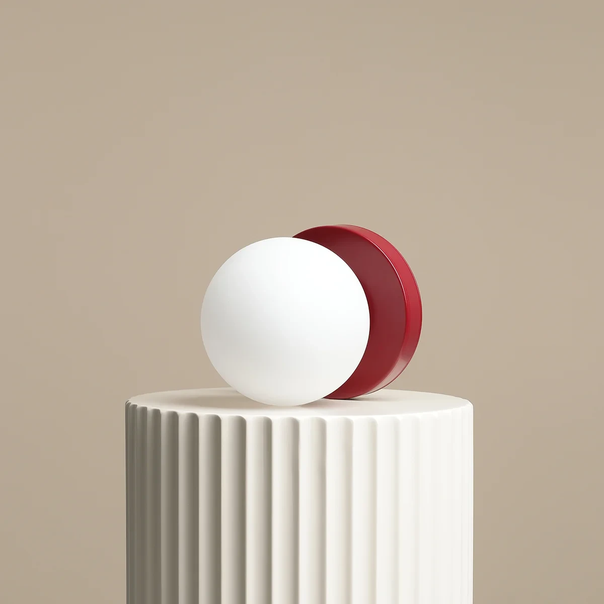 Table lamp Ball S red wine