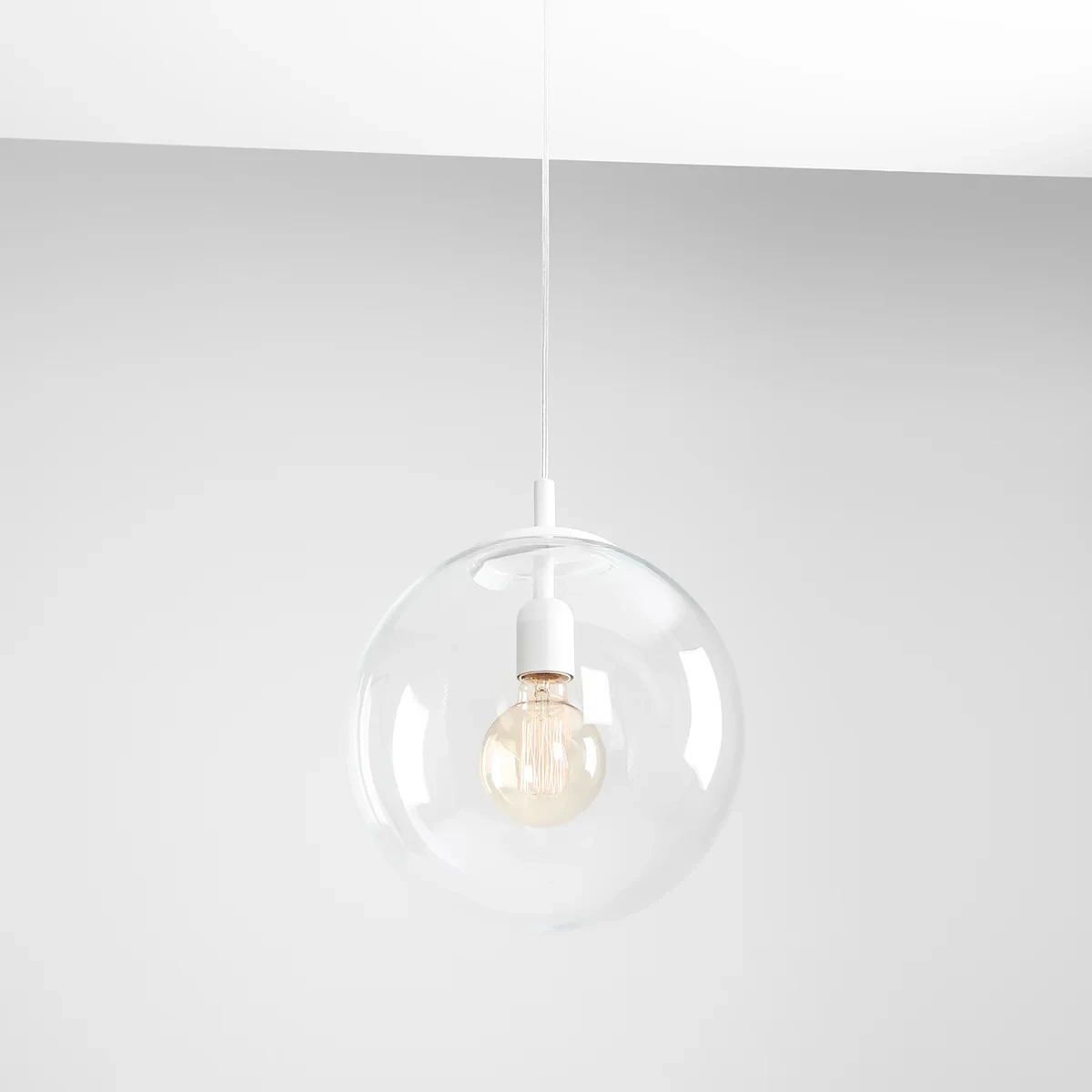 Hanging lamp Globe white