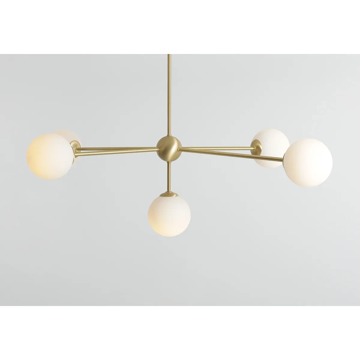 Ceiling Lamp White Pearl 5 S brass