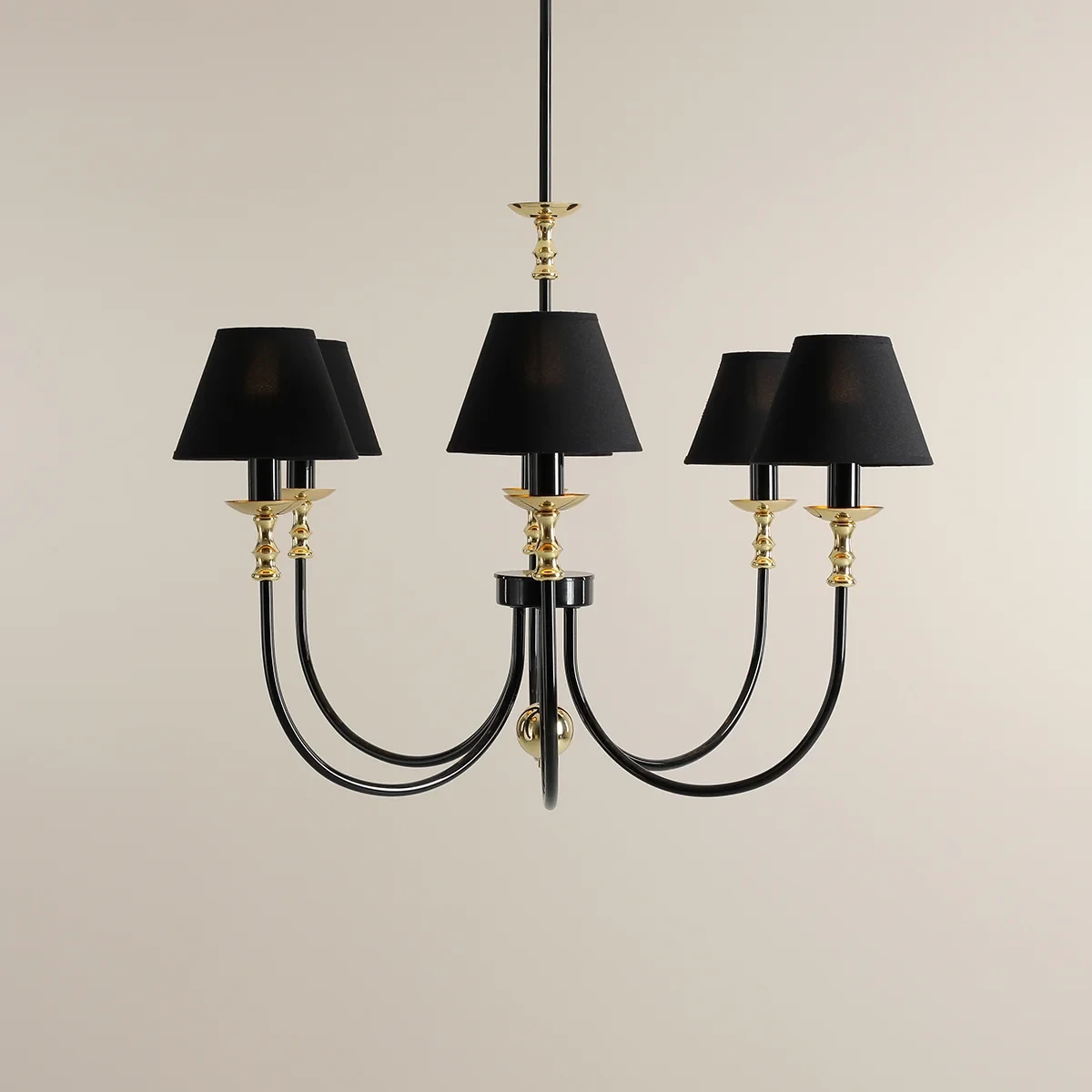 Hanging lamp Roma 6 black