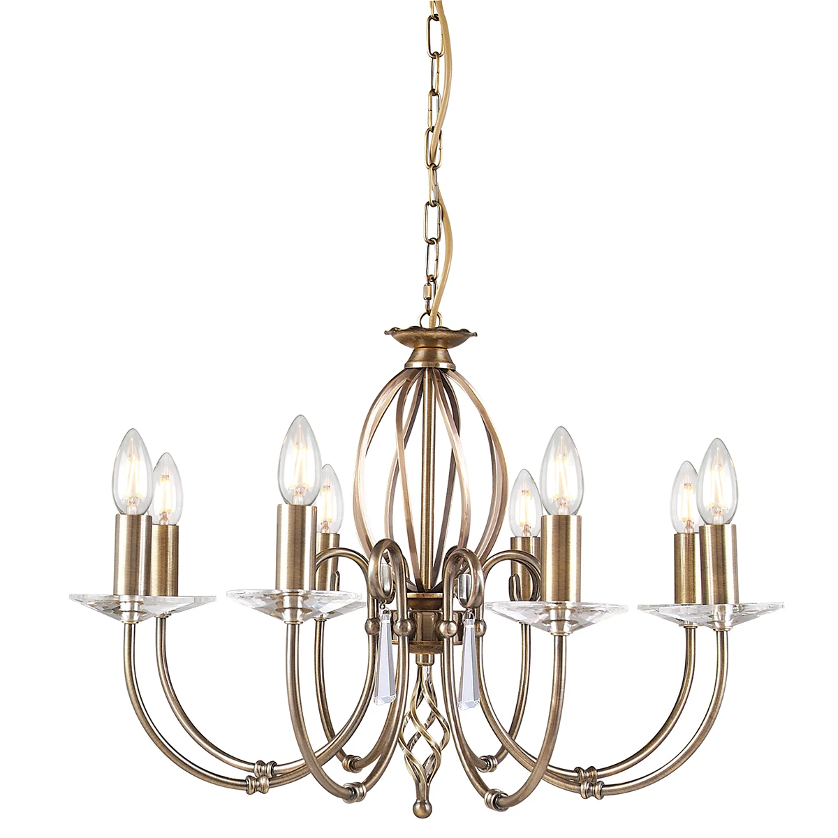 Hanging lamp Aegean 8 AG8-AGED-BRASS