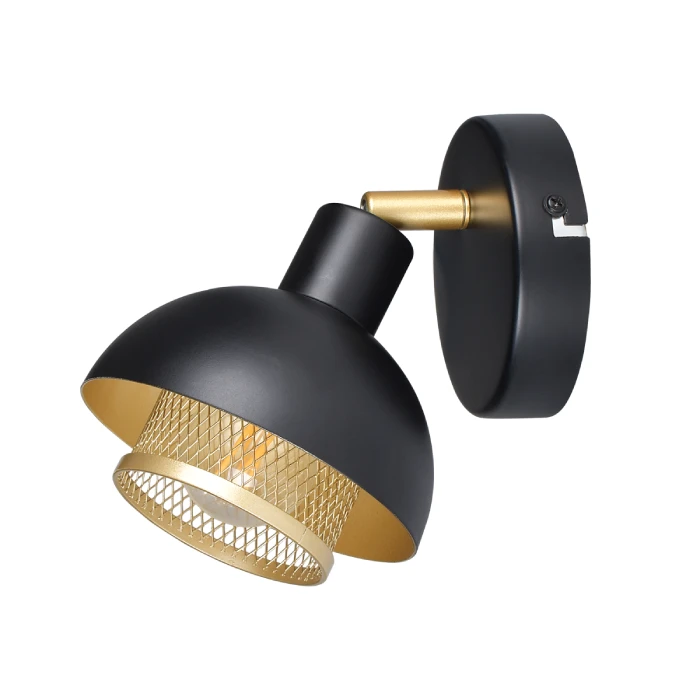 Wall lamp Savio Black Gold