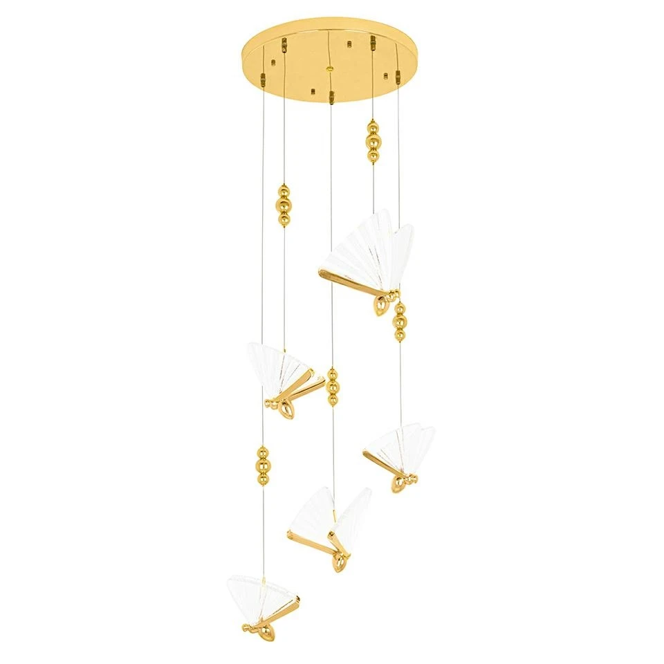 Pendant lamp Butterfly Disc 5 XCP8737-5.GOLD
