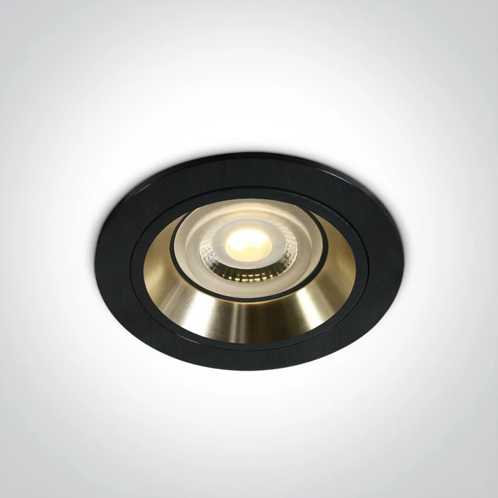 Įmontuojamas šviestuvas DUAL RING 10105ALG/B/GL Juodas/Auksinis
