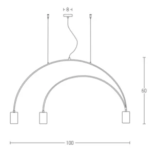 Lubinis šviestuvas ISIA TRIAC G100 3000K