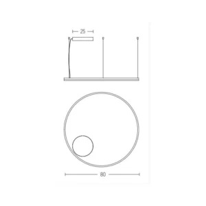 Lubinis šviestuvas ISIA TRIAC G100 3000K