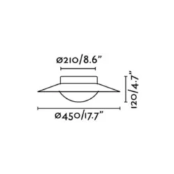 Lubinis šviestuvas 62118D/W/W IP20