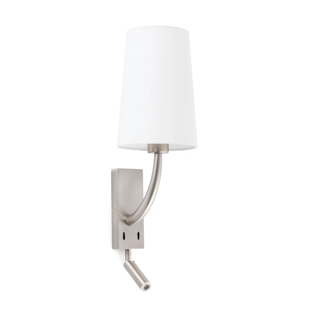 Wall directional light REM Nickel/White