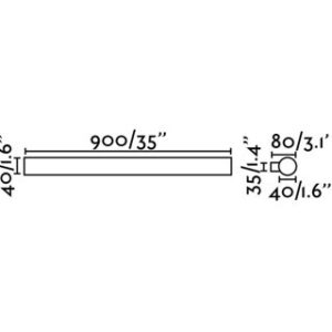 Sieninis šviestuvas LINEAR baltas