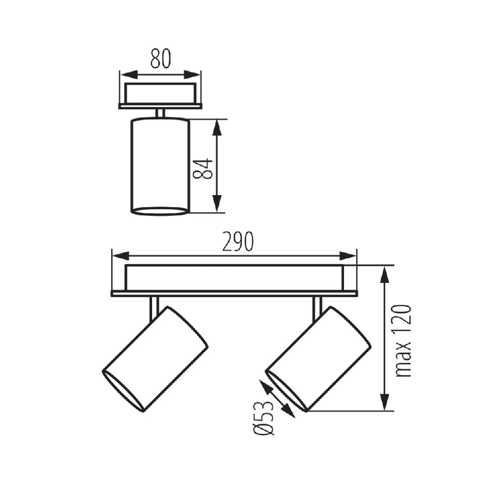 Ceiling lamp EVALO 2