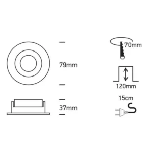 Pakabinamas šviestuvas RING 60+80+80 MSE0000608080