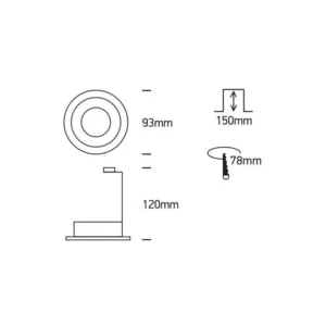 Pakabinamas šviestuvas RING 60+80+80 MSE0000608080